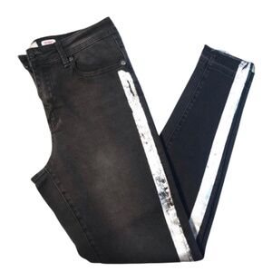 NWT Bongo Skinny Black Silver Stripe Jeans